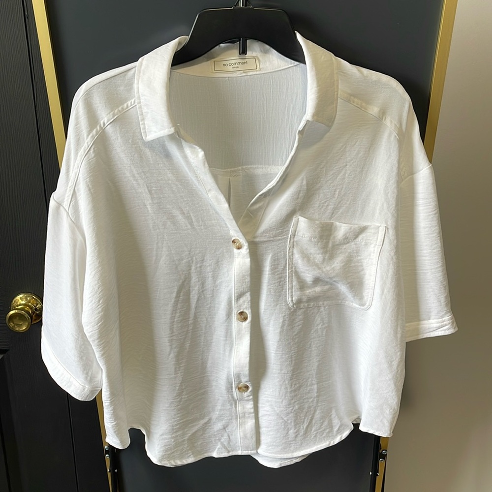 Boho Short Sleeve Button Down